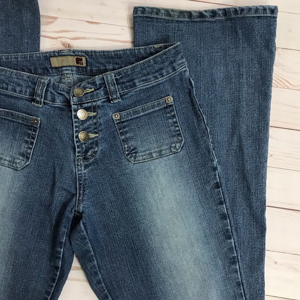 Forever 21 High Waisted Flare Medium Wash Jeans 3